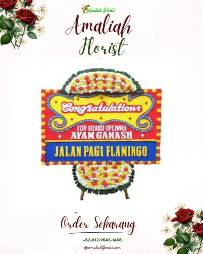 Bunga Papan Congratulation di Nginden Jangkungan